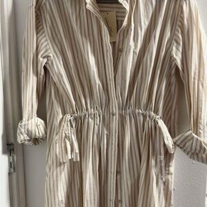 Striped Button-Up Dress